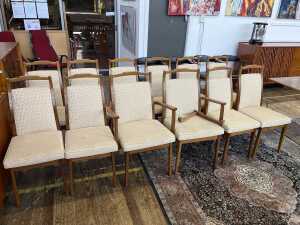 Rosando mid-century Queensland blackbean set of 12 dining chairs