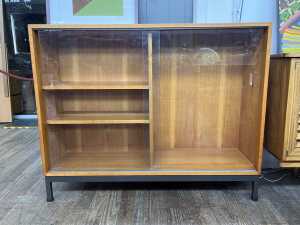 Danish teak display cabinet