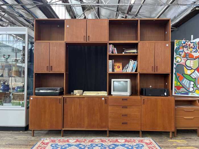 Atel mid-century modular teak wall unit