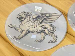 Three Wedgwood Contrasts glass chargers - 2