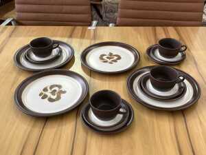 Figgjo 'Pompeii' stoneware dinner setting for four