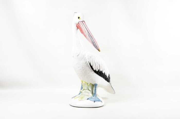 Scat Pottery glazed ceramic pelican figure, c. 1960s
