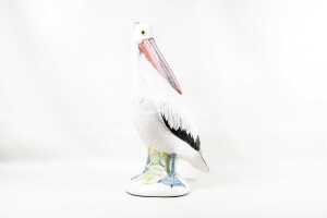 Scat Pottery glazed ceramic pelican figure, c. 1960s