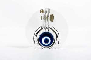 Mid-century Italian glass solifleur vase