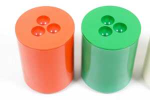 Set of four retro Crayonne canisters - 2