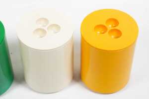Set of four retro Crayonne canisters - 3