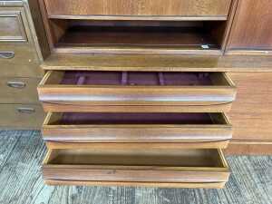 Danish mid-century modular teak wall unit - 4