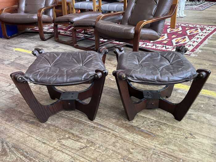Odd Knutsen, Two Norwegian mid-century Luna footstools