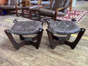 Odd Knutsen, Two Norwegian mid-century Luna footstools