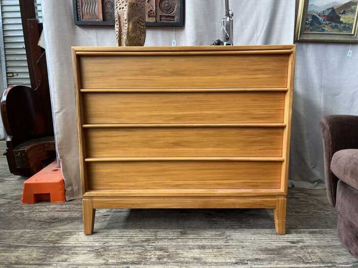 Mid-century myrtle chest of four drawers