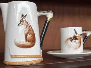 Royal Doulton 'Reynard the Fox' porcelain coffee setting for 12, 1950s - 3