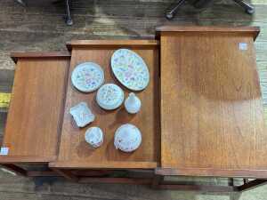 Mid-century nest of three teak side tables - 3