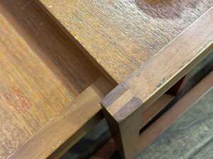 Mid-century nest of three teak side tables - 4