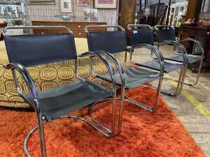 Set of four cantilever armchairs - 2