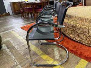 Set of four cantilever armchairs - 4