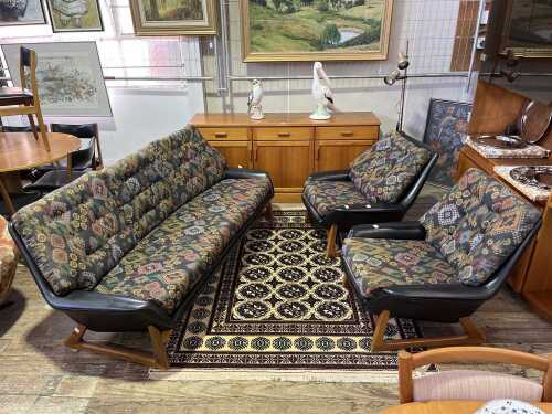 Danish Deluxe mid-century three piece lounge suite
