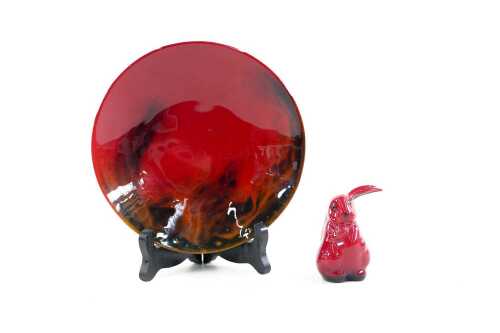 Two Royal Doulton flamb&eacute; porcelain pieces
