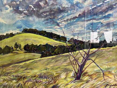 Betty Jungwirth, Near Flinders II. Acrylic and watercolour painting on paper