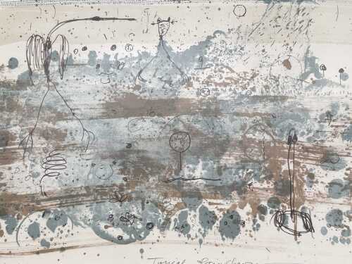 John Olsen (1928-2023), Tropical Rainshower, 1978, 291/300. Lithographic print on paper