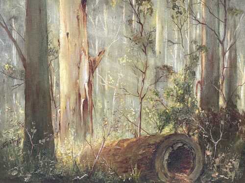 Joy Whyte, Spell of the Bush. Oil painting on board