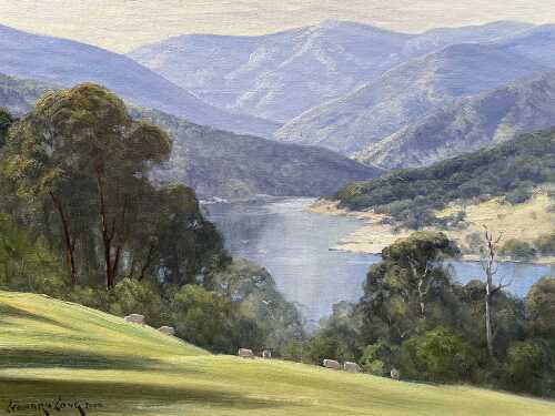 Leonard Hugh Long OAM (1911-2013), Wollondilly Valley Barralier NSW, 2000. Oil painting on board