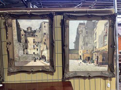 P.F. Mackey, Paris (2). Two oil paintings on board