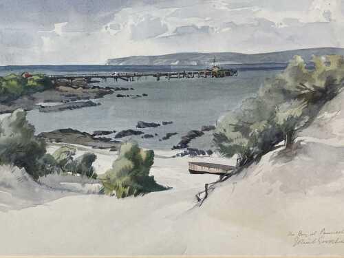 John C. Goodchild (1898-1980), The Bay at Penneshaw, watercolour painting on paper