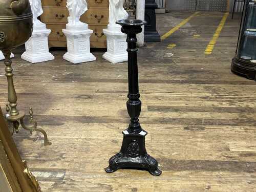 Ecclesiastical cast iron candlestick