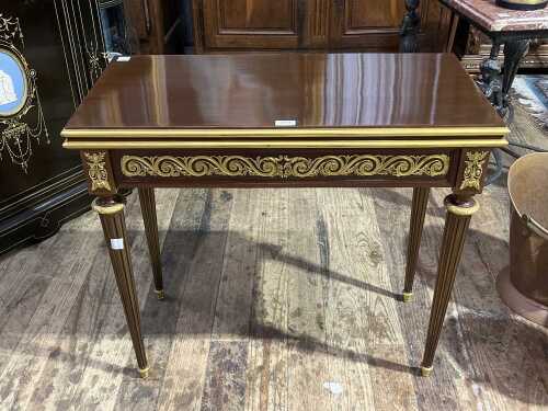 19th century Louis XVI style mahogany card table
