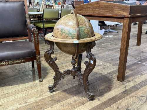 Vintage globe form bar cabinet