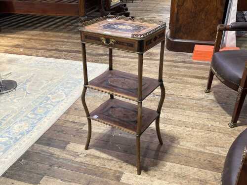 19th century French marquetry whatnot