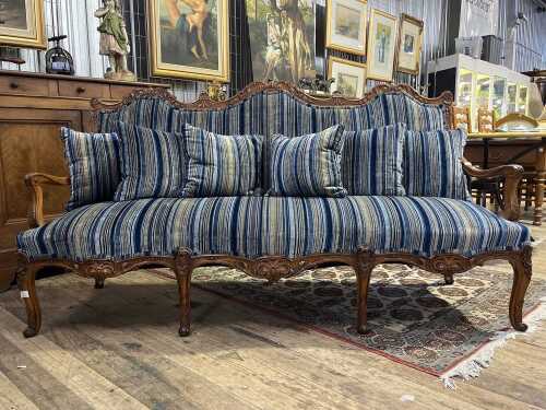 French Louis XVI style antique three seat settee