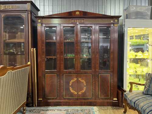 French style flame mahogany cabinet