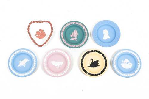 Seven Wedgwood Jasperware trinket dishes