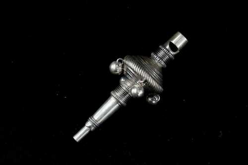 Sterling silver baby rattle, weight 56g