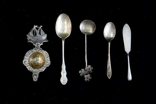 Sterling and 800 silver cutlery