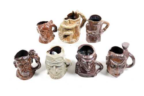 Seven Bendigo Pottery limited edition character jugs