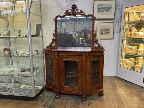 Victorian walnut credenza