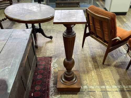 Antique blackwood pedestal