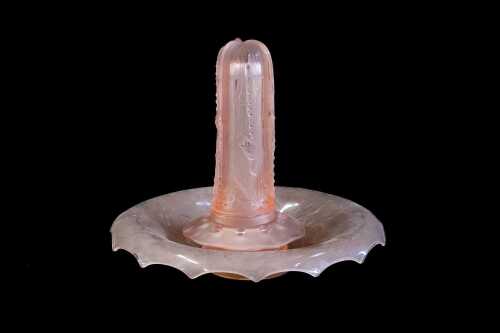 Art Deco pink glass centrepiece bowl