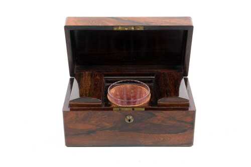 19th century rosewood tea caddy