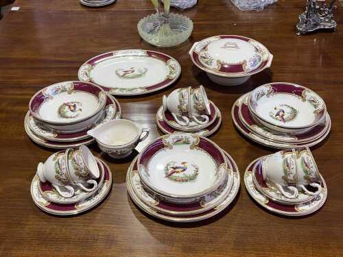 Myott 'Chelsea Bird' porcelain dinner setting for six