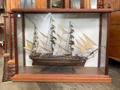 Model of a three masted sailing ship