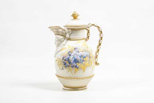 Antique Royal Worcester porcelain coffee pot