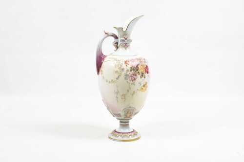 Antique Royal Worcester 'Prismatic Enamels' porcelain jug