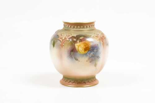 Antique Hadley's Worcester porcelain vase
