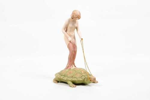 Art Nouveau Royal Dux bisque porcelain figure