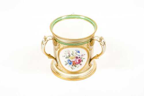 Antique Copeland Spode porcelain tri-handled tyg