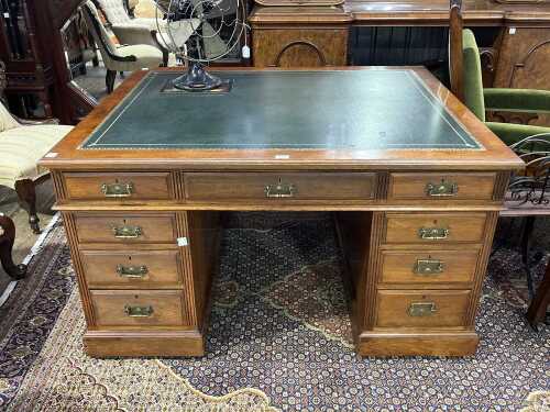 Edwardian mahogany partners desk