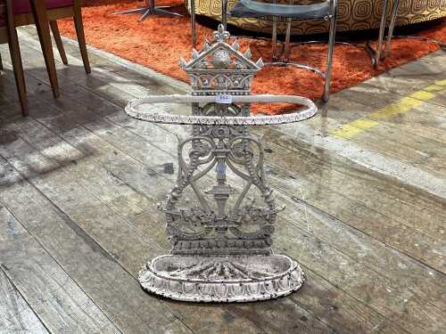 Antique cast iron umbrella stand